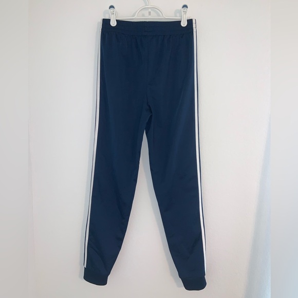 Adidas Youth Boys Large 14 - 16 Stripe Navy Jogger Trackpants - Picture 6 of 14